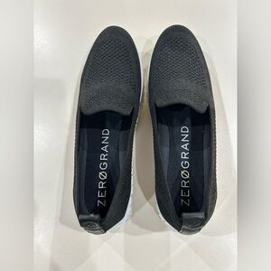 Cole Haan Zerogrand slip on loafer. NWT. Size 8B. Black knit and leather.